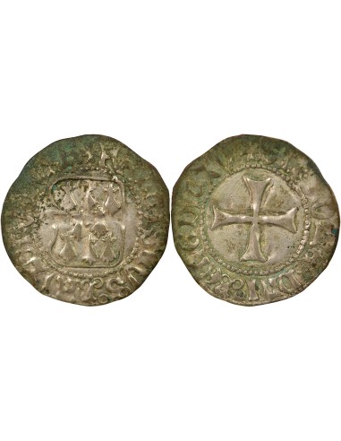 Duché de Bretagne François II de Bretagne A la Targe 1 blanc Billon 1458-1488 9 Rennes