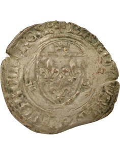 Charles VIII A la Couronne 1 blanc Billon 1488-1498 Saint-Pourçain 2