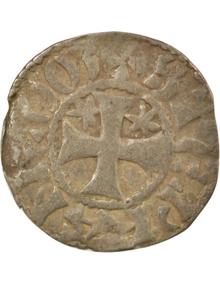 Duché de Bretagne Étienne I de Penthièvre au nom d'Etienne I 1 denier Billon 1138-1184 Guingamp