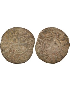 Duché de Bretagne Étienne I de Penthièvre Au nom d'Etienne I 1 denier Billon 1138-1184 Guingamp