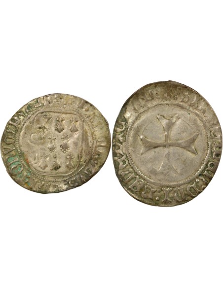 Duché de Bretagne François II de Bretagne A la Targe 1 blanc Billon 1458-1488 T Nantes