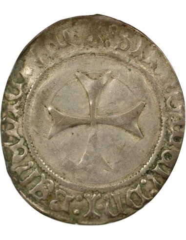 Duché de Bretagne François II de Bretagne A la Targe 1 blanc Billon 1458-1488 T Nantes