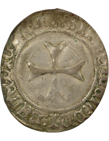 Duché de Bretagne François II de Bretagne A la Targe 1 blanc Billon 1458-1488 T Nantes