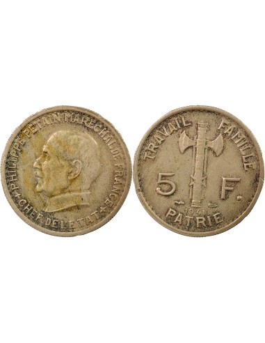 Pétain Pétain 5 francs Cupronickel 1941 A Paris