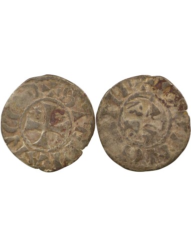 Duché de Bretagne Étienne I de Penthièvre Au nom d'Etienne I 1 denier Billon 1138-1184 Guingamp