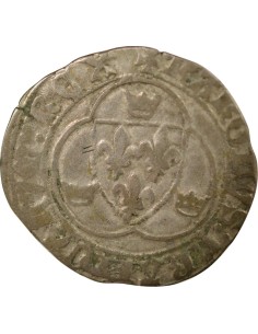 Charles VII A la Couronne 1 blanc Billon 1436-1447 G Poitiers 2