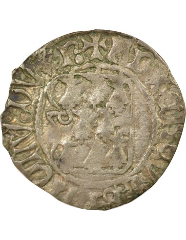 Duché de Bretagne François II de Bretagne A la Targe 1 blanc Billon 1458-1488 T Nantes