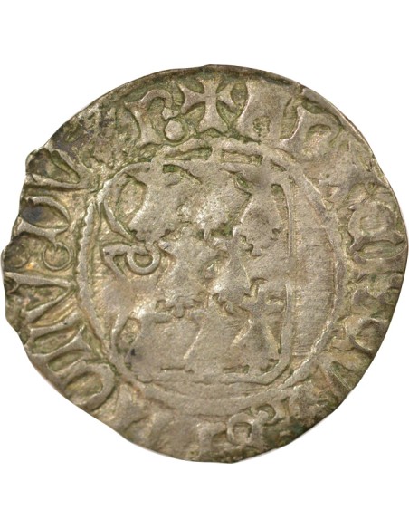 Duché de Bretagne François II de Bretagne A la Targe 1 blanc Billon 1458-1488 T Nantes