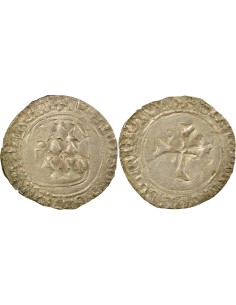 Duché de Bretagne François II de Bretagne A la Targe 1 blanc Billon 1458-1488 9 Rennes