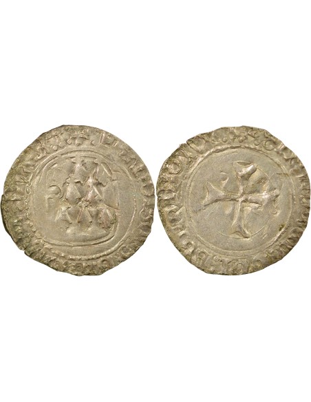 Duché de Bretagne François II de Bretagne A la Targe 1 blanc Billon 1458-1488 9 Rennes