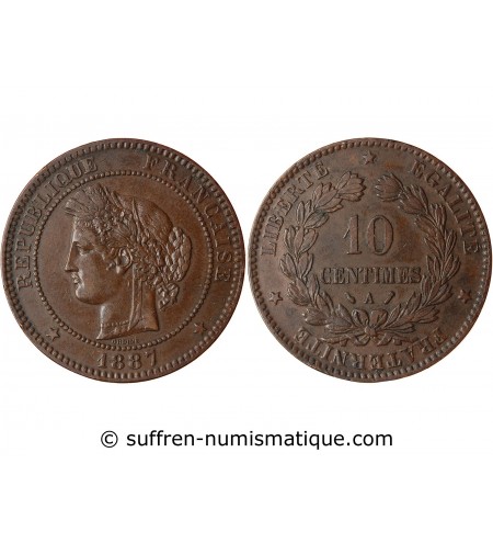 10 CENTIMES CERES 1887 A PARIS