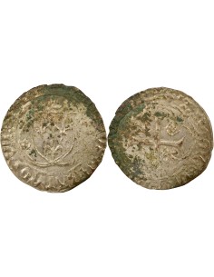 Charles VIII 1 blanc Billon 1488-1498 F Angers