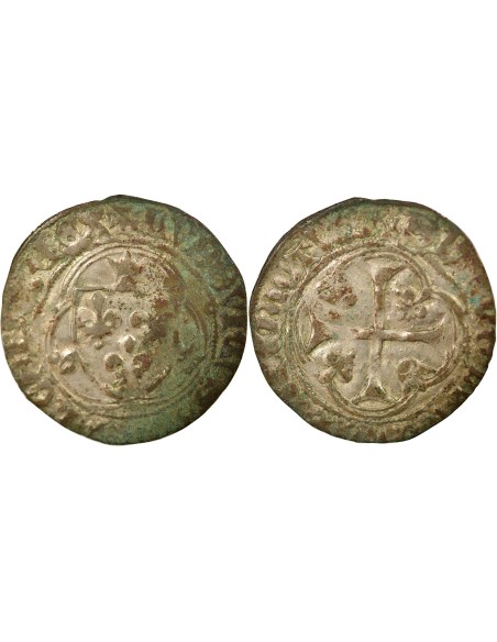 Louis XI A la Couronne 1 blanc Billon 1461-1483 M Toulouse