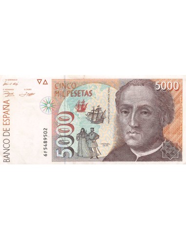 Espagne Christophe Colomb 5000 pesetas 1992