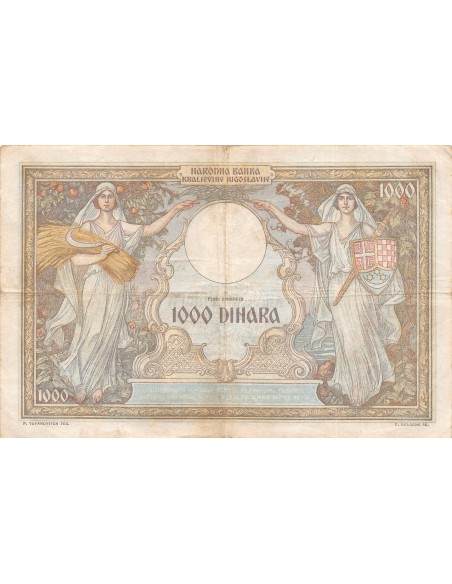 Yougoslavie 1000 dinara 01/09/1931