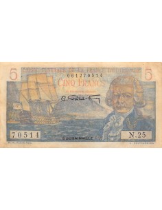 Etats de l'Afrique Equatoriale Louis Antoine Bougainville Bougainville 5 francs 1947