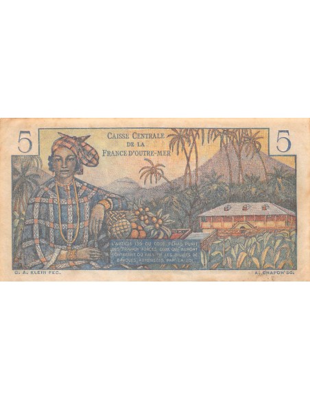 Etats de l'Afrique Equatoriale Louis Antoine Bougainville Bougainville 5 francs 1947