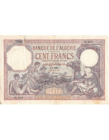 Algérie 100 francs 1924