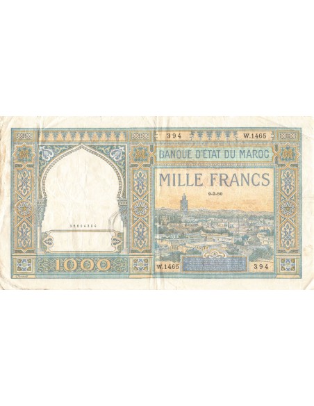 Maroc 1000 francs 1950