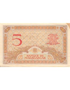 Madagascar 5 francs 1937-1947 2