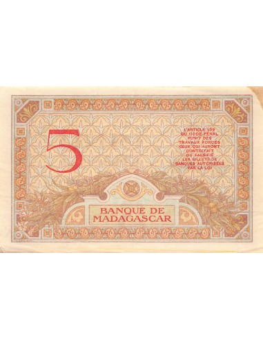 Madagascar 5 francs 1937-1947