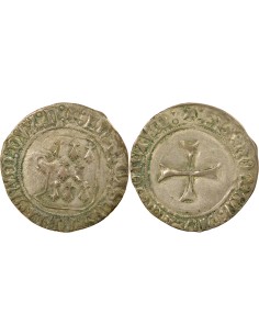 Duché de Bretagne François II de Bretagne A la Targe 1 blanc Billon 1458-1488 T Nantes