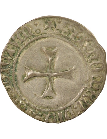 Duché de Bretagne François II de Bretagne A la Targe 1 blanc Billon 1458-1488 T Nantes