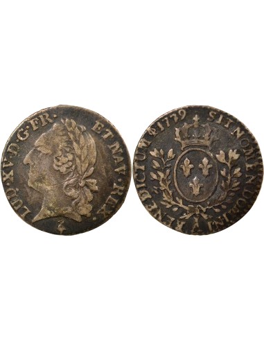 Louis XVI Au nom de Louis XV 1/20 ecu Argent 1779 A - Paris