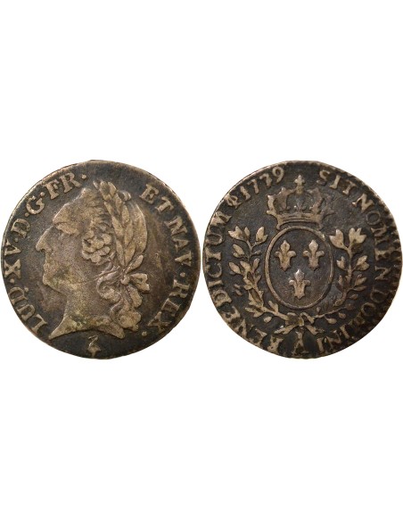 Louis XVI Au nom de Louis XV 1/20 ecu Argent 1779 A - Paris