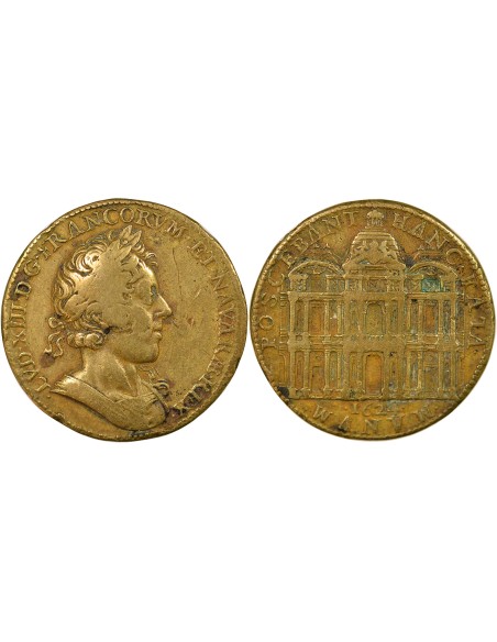 Louis XIII Louvre 1 médaille Laiton 1624