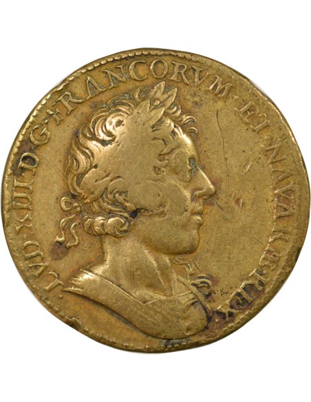 Louis XIII Louvre 1 médaille Laiton 1624
