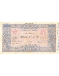 1000 Francs Bleu et Rose 1000 francs 1917