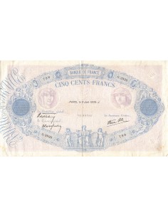500 francs 1938
