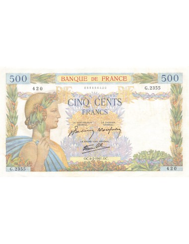 500 Francs La Paix 500 francs 1941