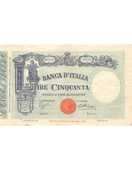 Italie 50 lires 1935