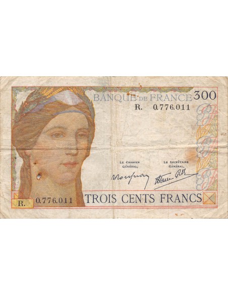 300 Francs Cérès et Mercure 300 francs 1939