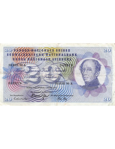 Suisse 20 francs 1973