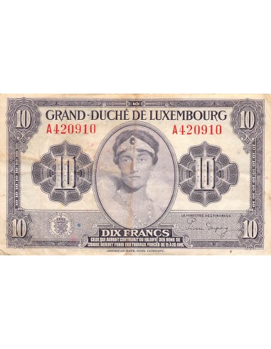 Luxembourg 10 francs 1944