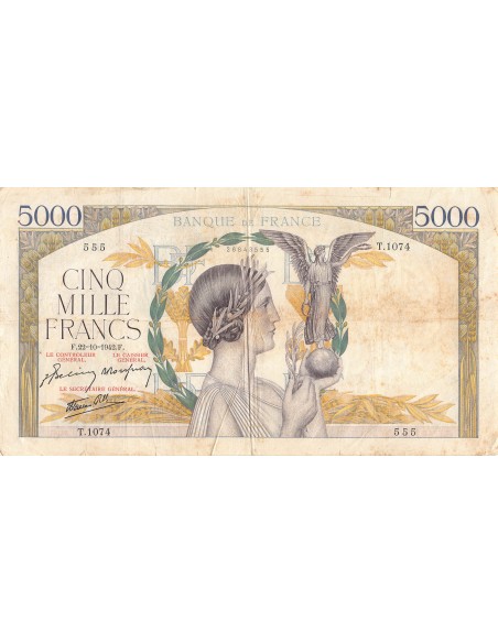 5000 francs 1942