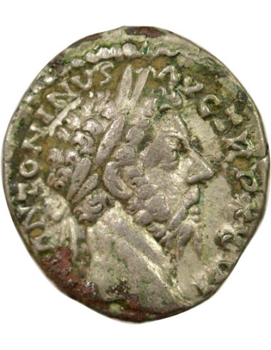 Rome Empire Marc Aurèle Mars debout 1 denier Argent 172 R Rome