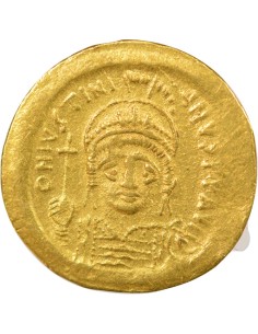Byzance Justinien Ier Buste de Face 1 solidus Or 545-565 Constantinople 2