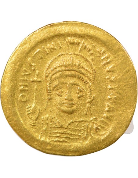 Byzance Justinien Ier Buste de Face 1 solidus Or 545-565 Constantinople