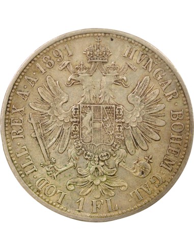 Roi de Hongrie 1 florin Argent 1891 A Vienne