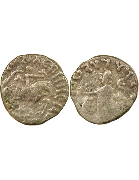 Royaume Indo-Scythe Azès II 1 tetradrachme Billon 35 BC- 5 Taxila