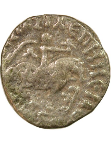 Royaume Indo-Scythe Azès II 1 tetradrachme Billon 35 BC- 5 Taxila