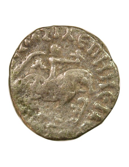 Royaume Indo-Scythe Azès II 1 tetradrachme Billon 35 BC- 5 Taxila