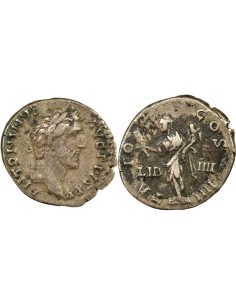 Rome Empire Antonin le Pieux Liberalitas debout 1 denier Argent 145 R Rome