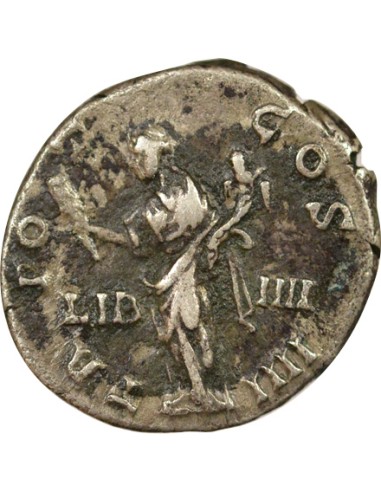 Rome Empire Antonin le Pieux Liberalitas debout 1 denier Argent 145 R Rome