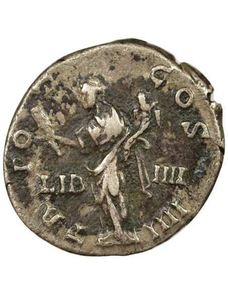 Rome Empire Antonin le Pieux Liberalitas debout 1 denier Argent 145 R Rome