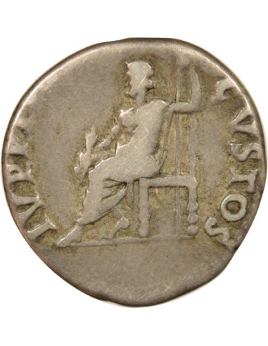 Rome Empire Néron Jupiter Assis 1 denier Argent 66-67 R Rome
